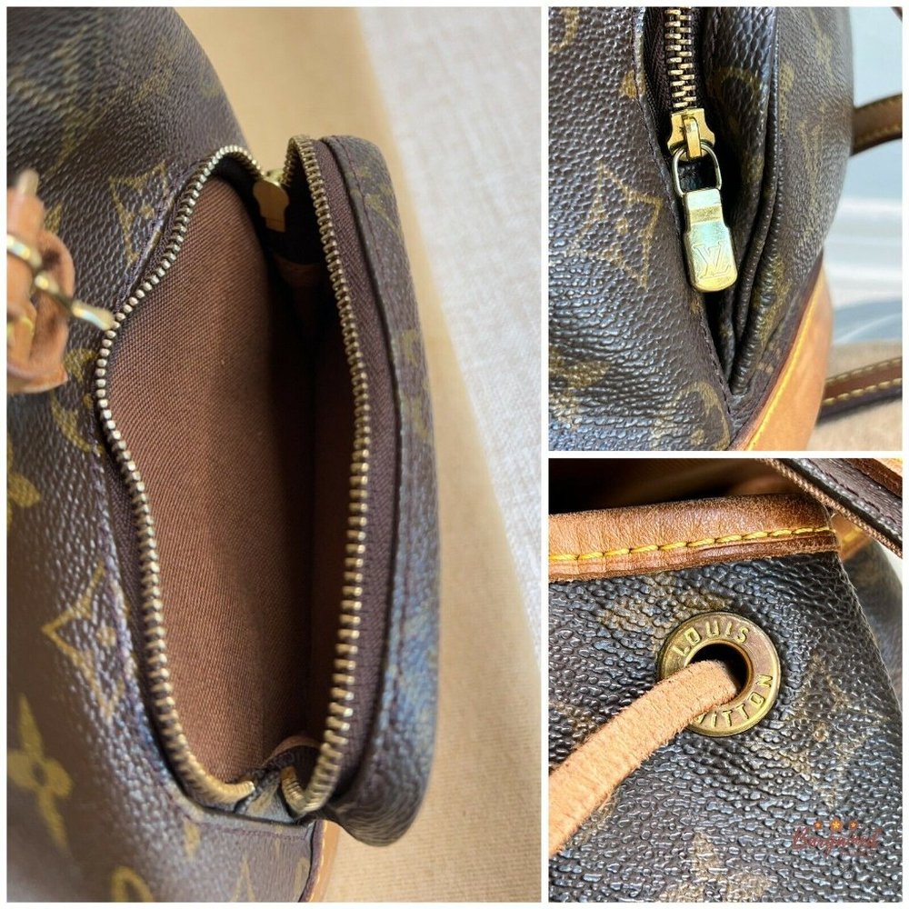 Authentic LOUIS VUITTON Brown Monogram Canvas Leather Montsouris Mini Backpack - Picture 12 of 13